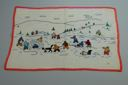 Image of Embroidered place mat with Inuit figures and igloo
